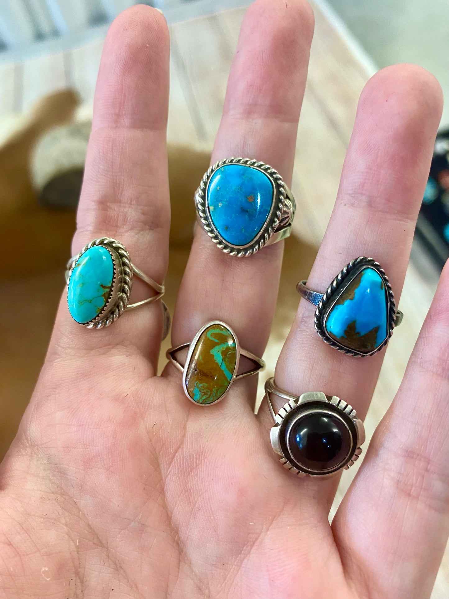 The Mallory Turquoise Ring Size 7 3/4