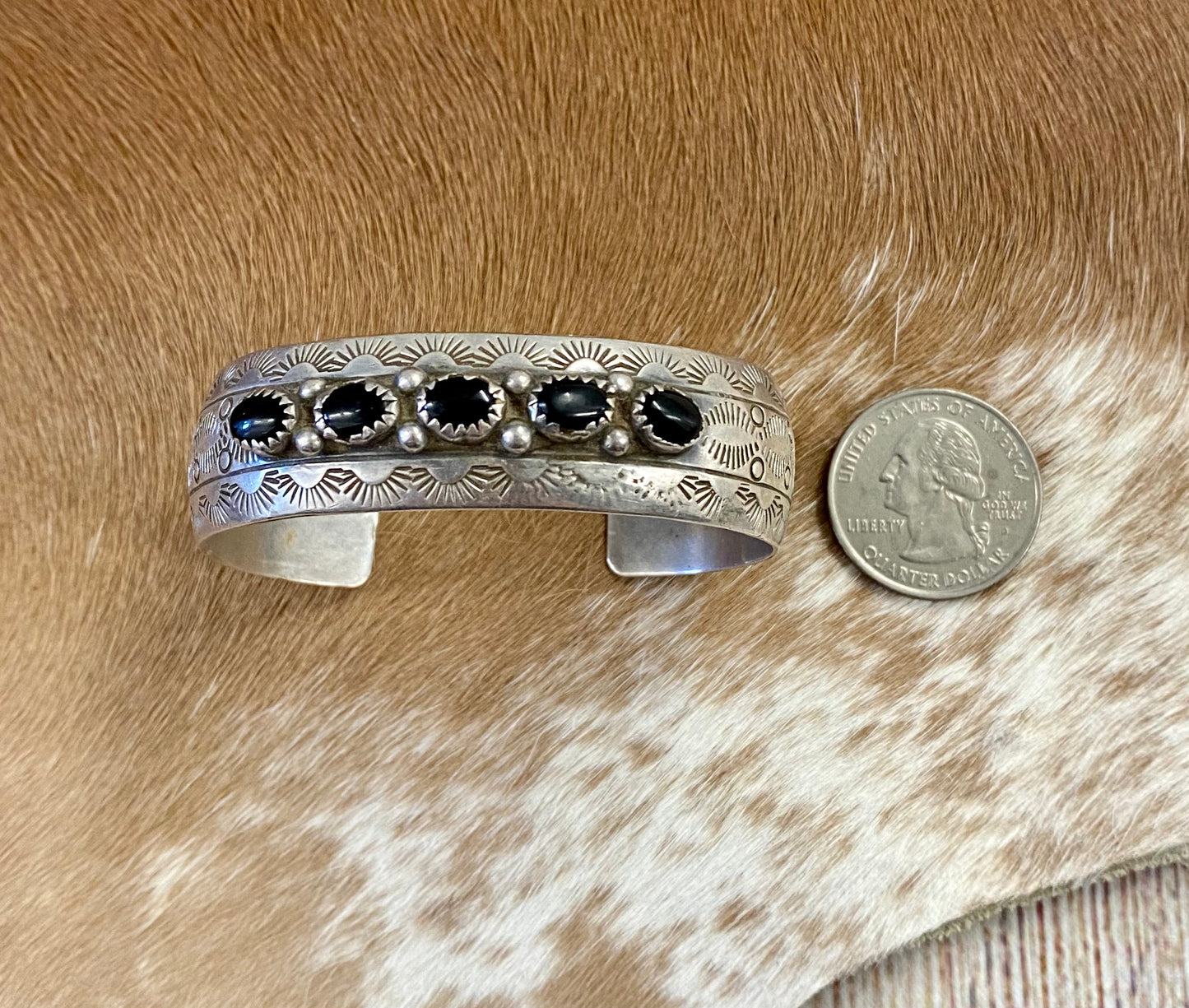 Black Onyx Cuff Bracelet