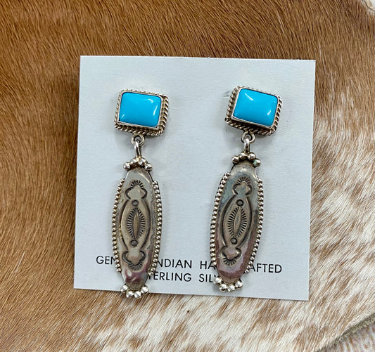 The Lisa Turquoise Earrings By Michael Calladitto - NY Texas Style Boutique