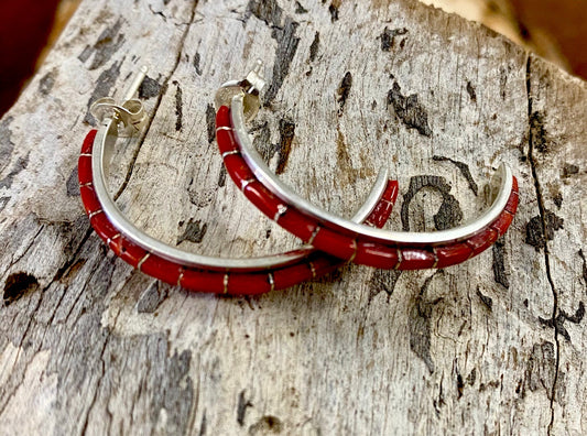 The Fireman Coral Earrings - Ny Texas Style Boutique