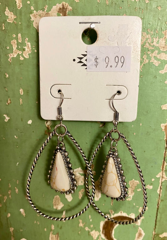 The White Stevie Earrings - NY Texas Style Boutique