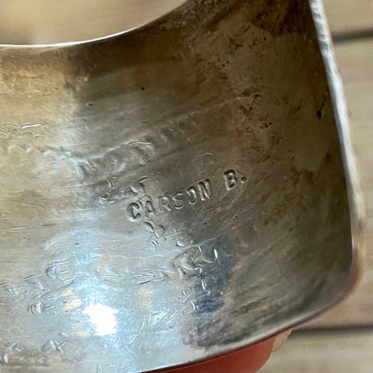 The Detailed Carson B. Cuff - Ny Texas Style Boutique Native American made large stamped statement detailed silver cuff. Made of sterling silver and stamped sterling inside as well as signed by Native artist silversmith Carson Blackgoat. Absolutely gorgeous detailed cuff, that will make for a beautiful addition to anyone's jewelry collection or as a gift. Size: 1.5” Inches width 6.5” Inches all the way around not including gap Signed: YES "CARSON B" Artist/Hallmark: Carson Blackgoat