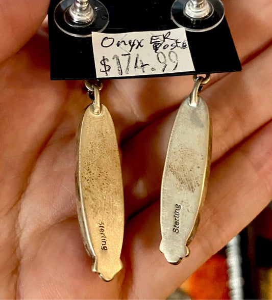 The Post Onyx Earrings - Ny Texas Style Boutique