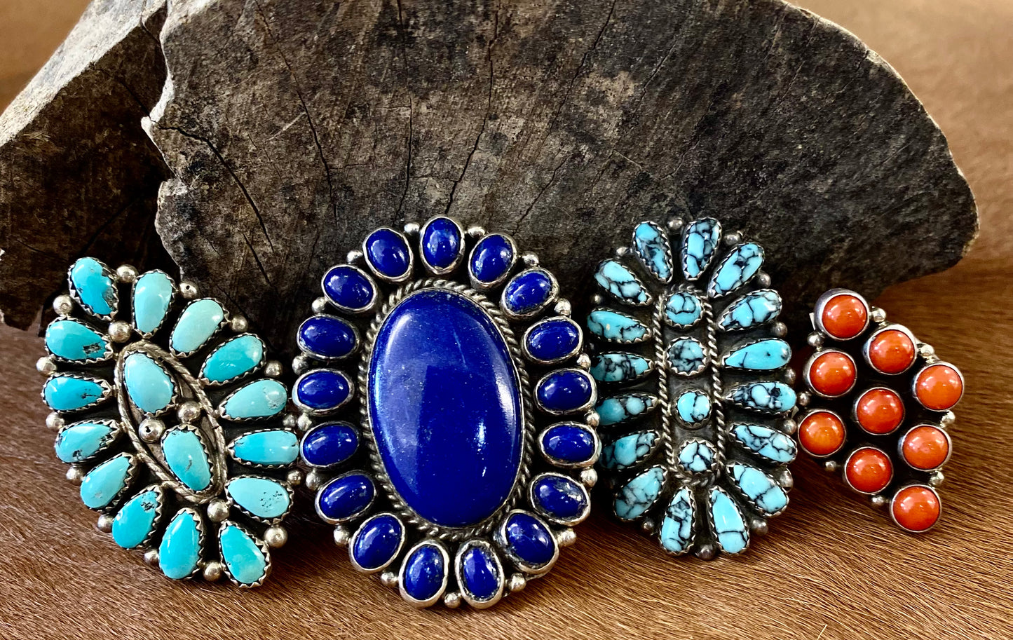 The Clyde Turquoise Cluster Ring (Size 9) By Louise Morgan