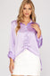 Lilac Satin Button Down Top