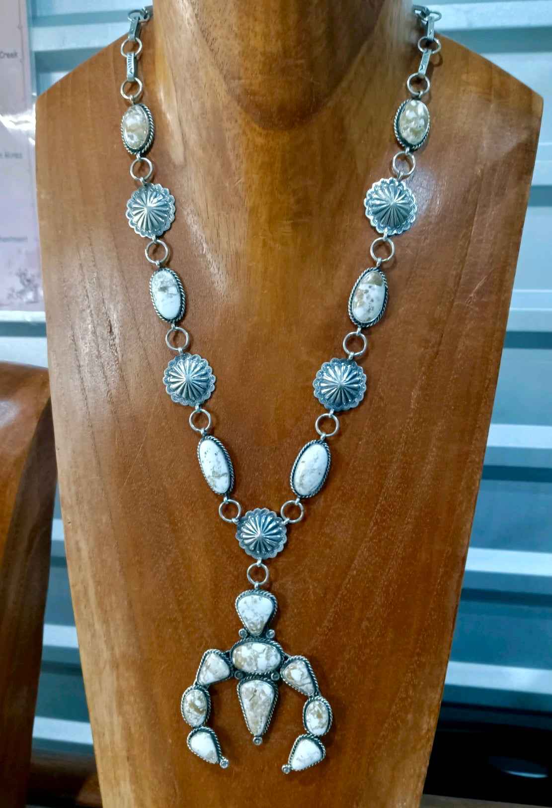 Dry Creek Turquoise Squash Blossom Necklace 