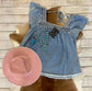 Women's Short Sleeve Denim Top
