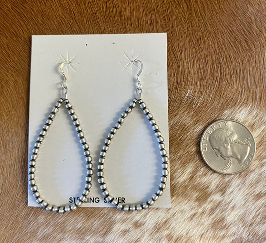 Navajo Pearl Teardrop Earrings