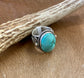 Turquoise Oval Ring (Size 6.5) By Donovan Cadman