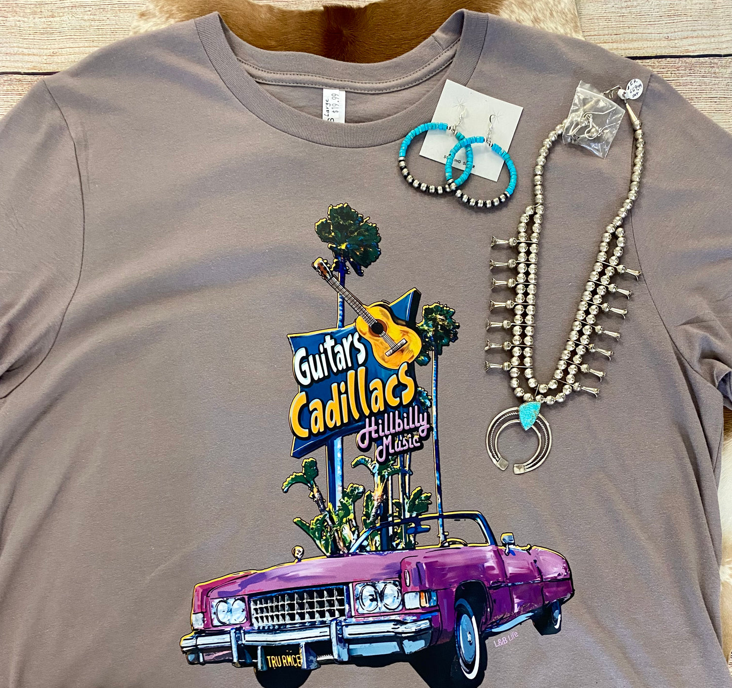 Guitars Cadillacs and Hillbilly Music Graphic Tee