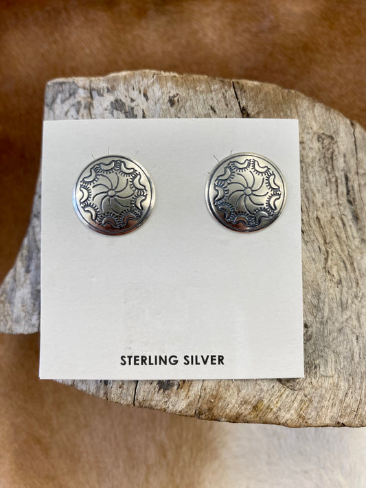 Concho Stud Earrings