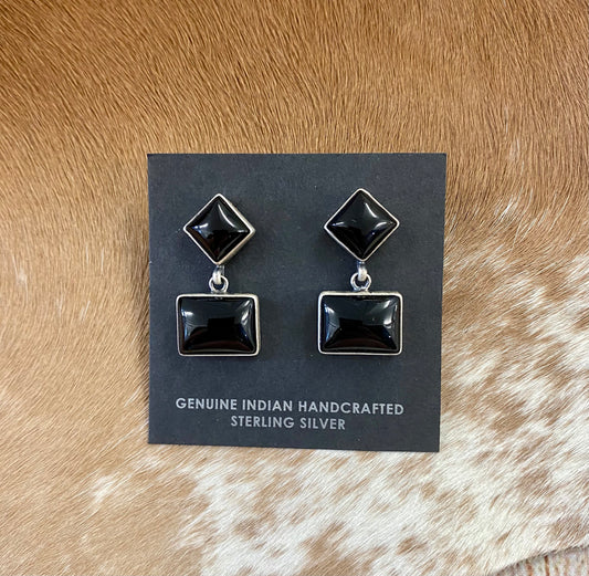 Black Onyx Earrings By Oscar Alexius