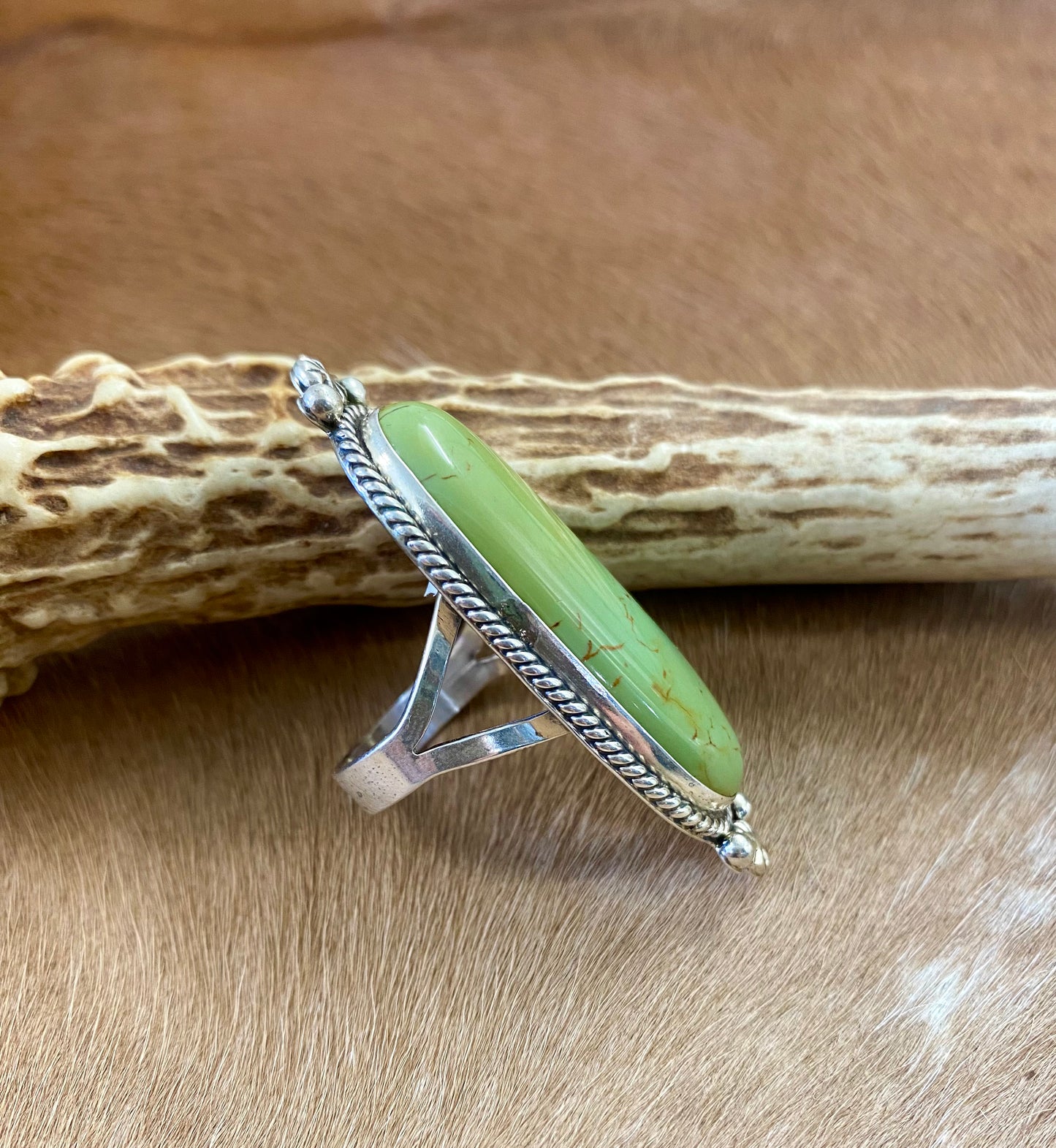 Navajo Green Turquoise Ring