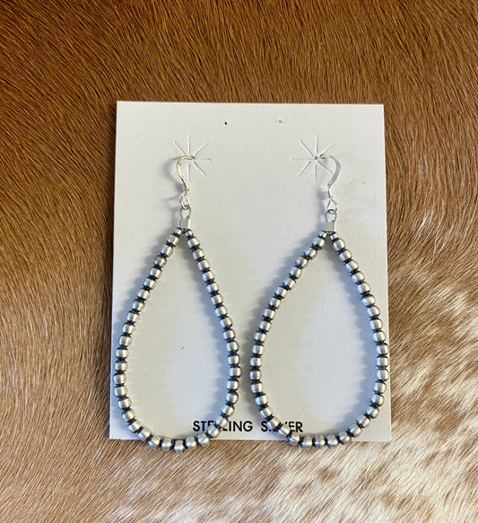Navajo Pearl Teardrop Earrings