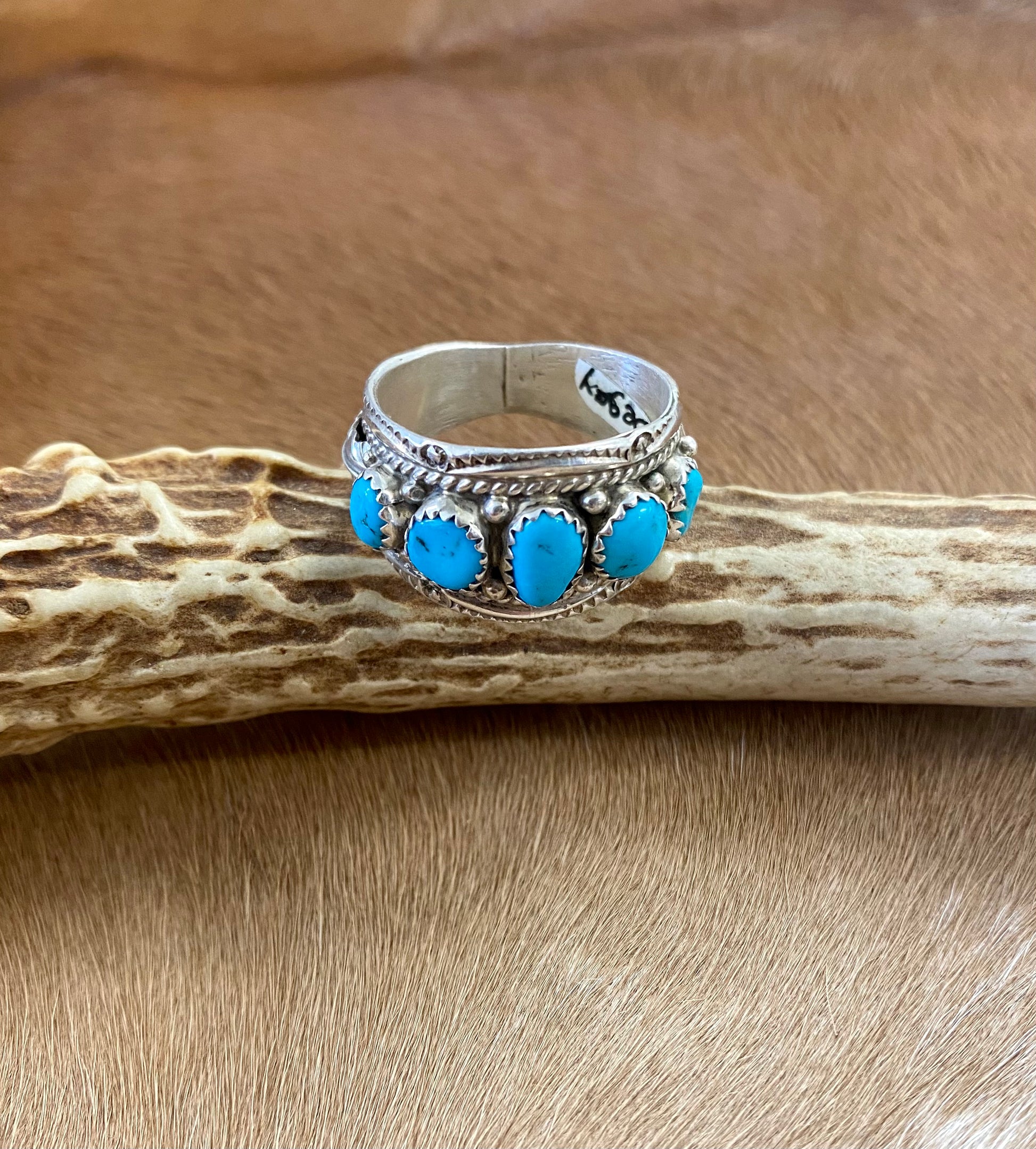 Sterling Silver Turquoise Band Ring