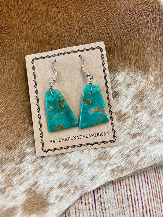 The Carmen Turquoise Slab Earrings - Ny Texas Style Boutique