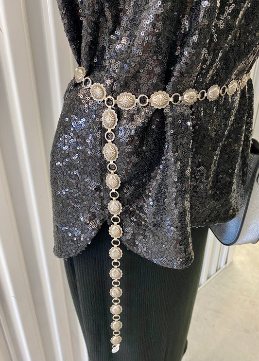 The Small Concho Nickel Silver Belt