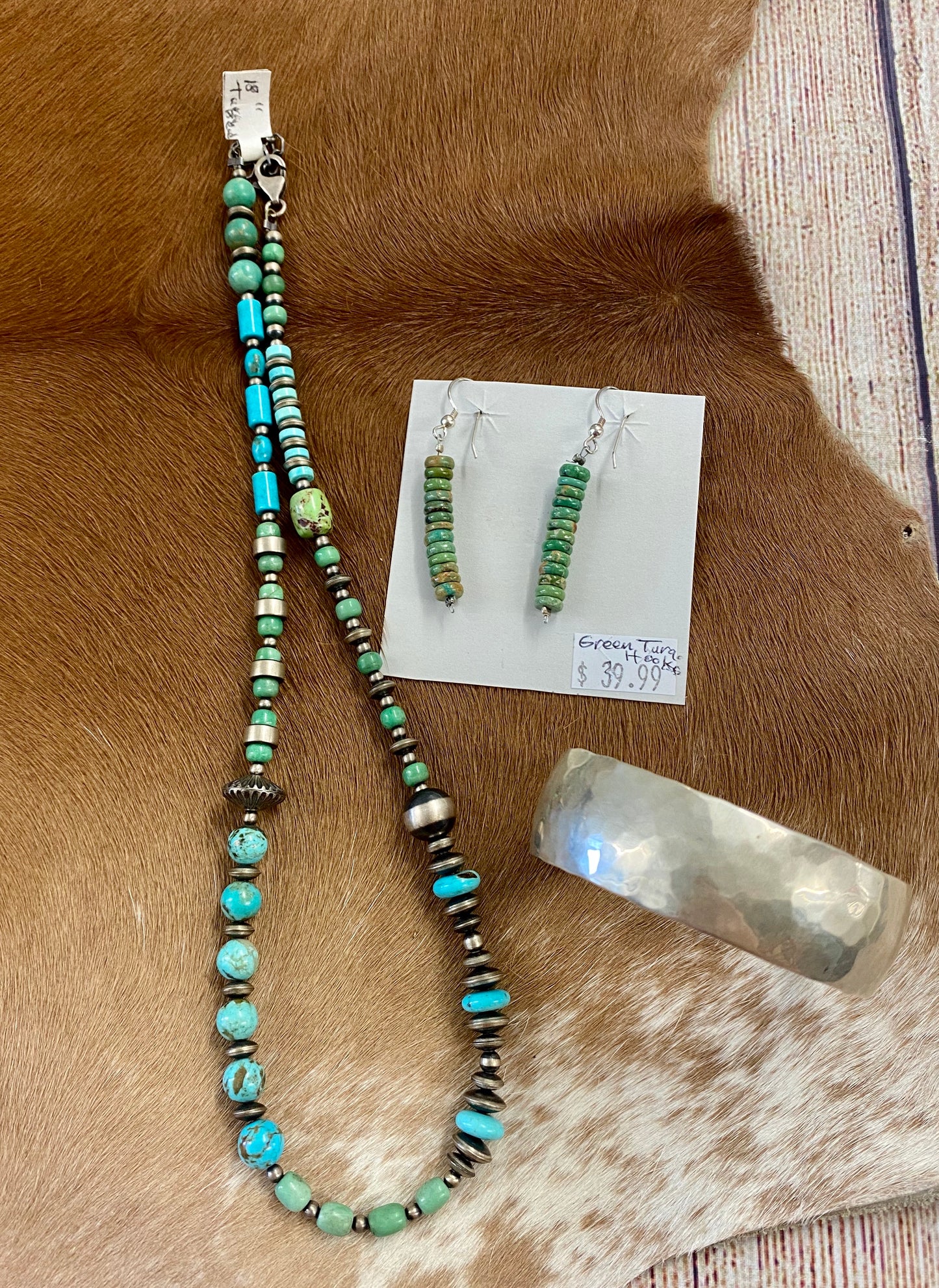 Navajo Pearl and Turquoise Necklace 