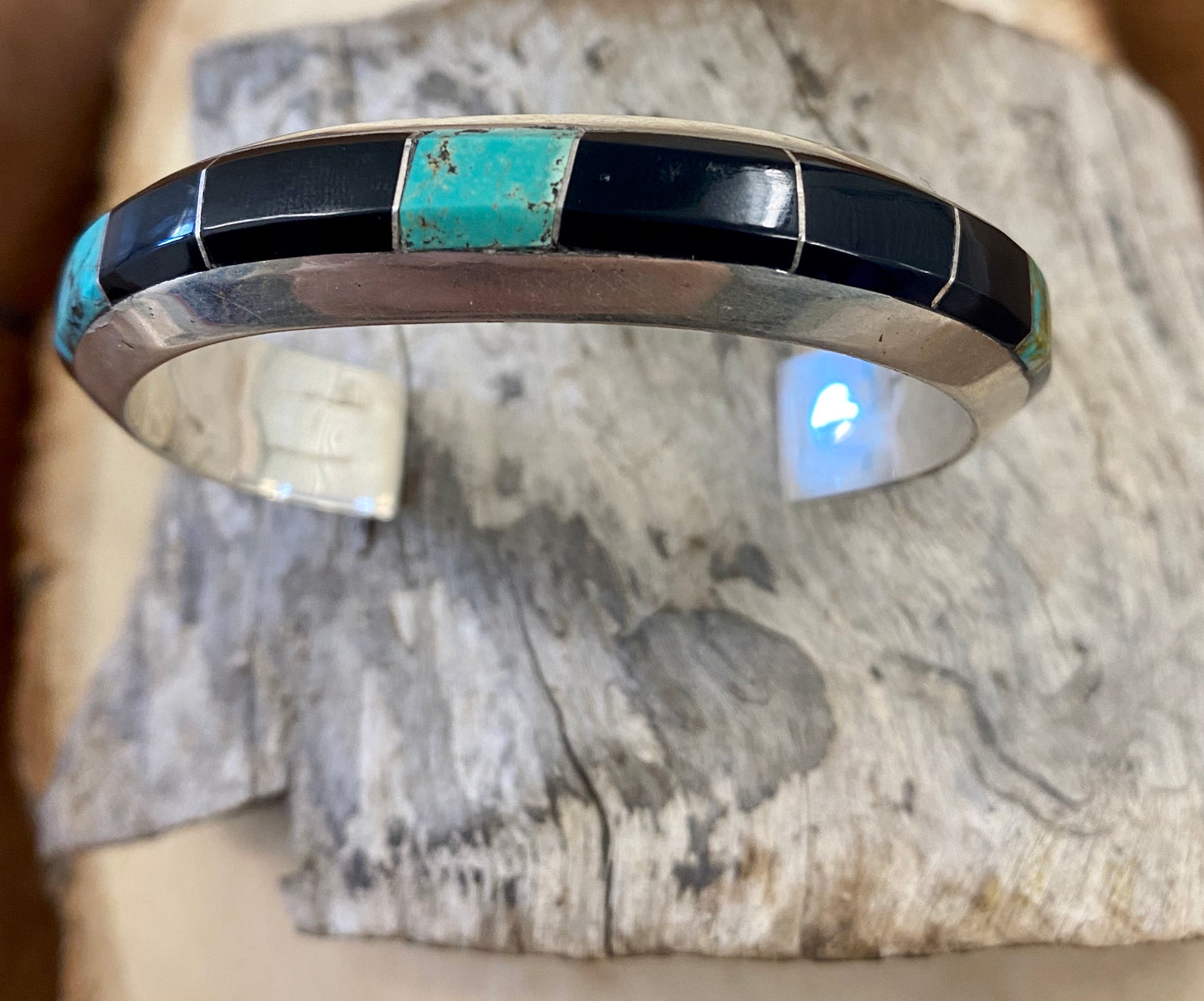 The ELC Turquoise & Onyx Cuff - Ny Texas Style Boutique 