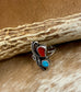 The Jenny Turquoise & Coral Ring (Size 5)