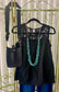 Beautiful 34”-40” inch adjustable length heishe and turquoise double strand handmade necklace. This necklace ties in the back so it can be adjusted by length. This piece is absolutely gorgeous and will make for a beautiful statement piece in anyone's jewelry collection. The perfect necklace to dress up or down! Wear it alone or layered with other pieces.  The Agoura Turquoise Two Strand 34-40" Inch Necklace | Native Made