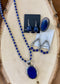 The Amelia 20” Inch Lapis and Navajo Pearl Necklace
