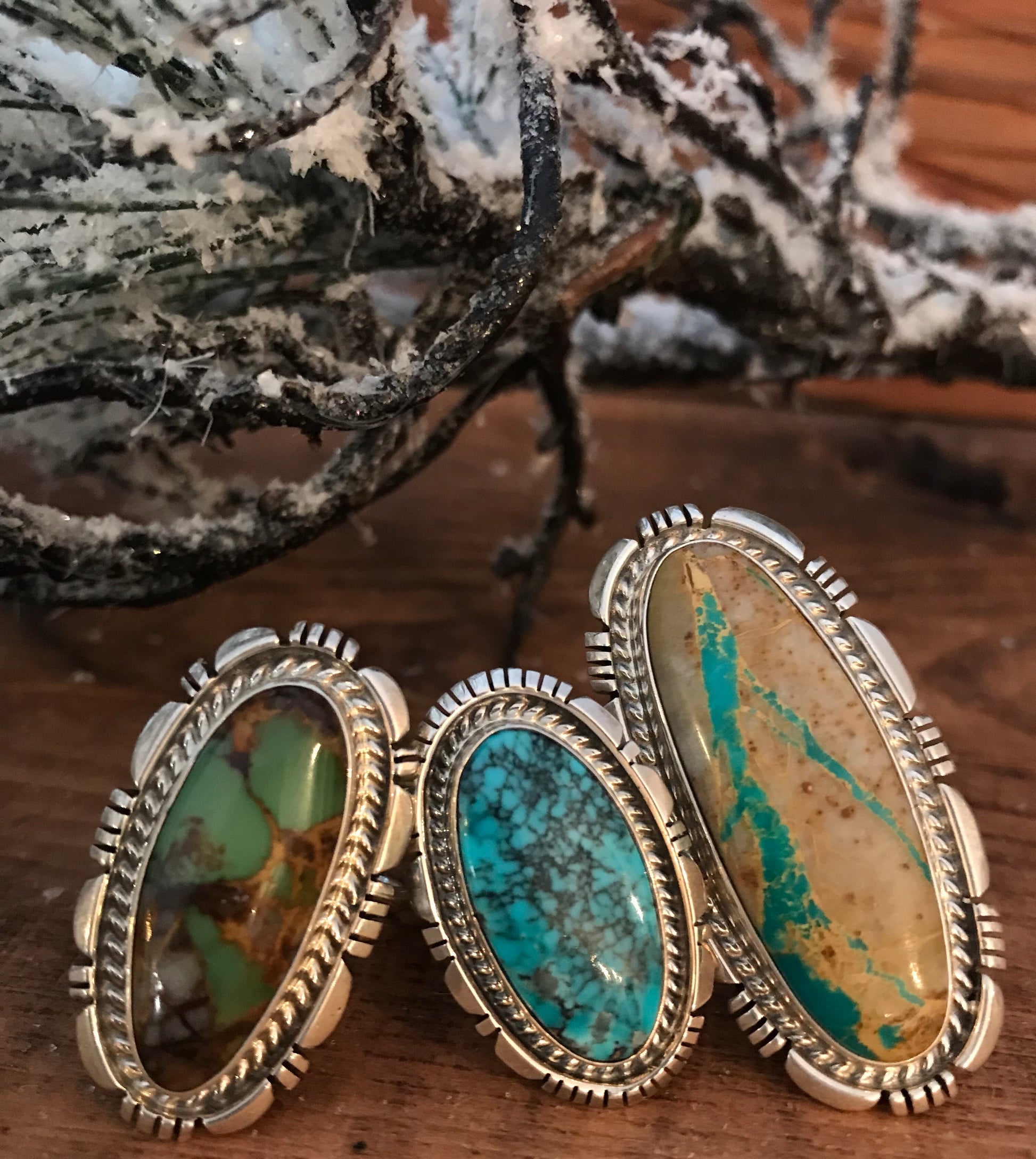 The Boulder Turquoise Ring (Size 9.5) - Ny Texas Style Boutique Sterling Silver Boulder Native American Made Turquoise Size 9.5 Ring 