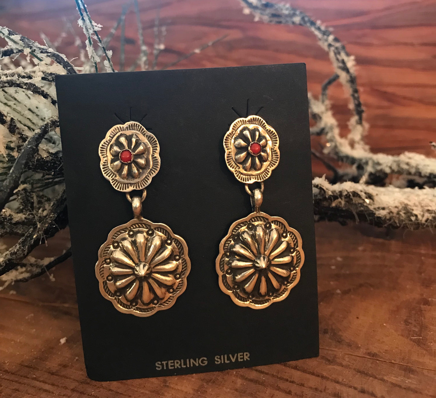 El Strawberry Concho Earrings - Ny Texas Style Boutique 