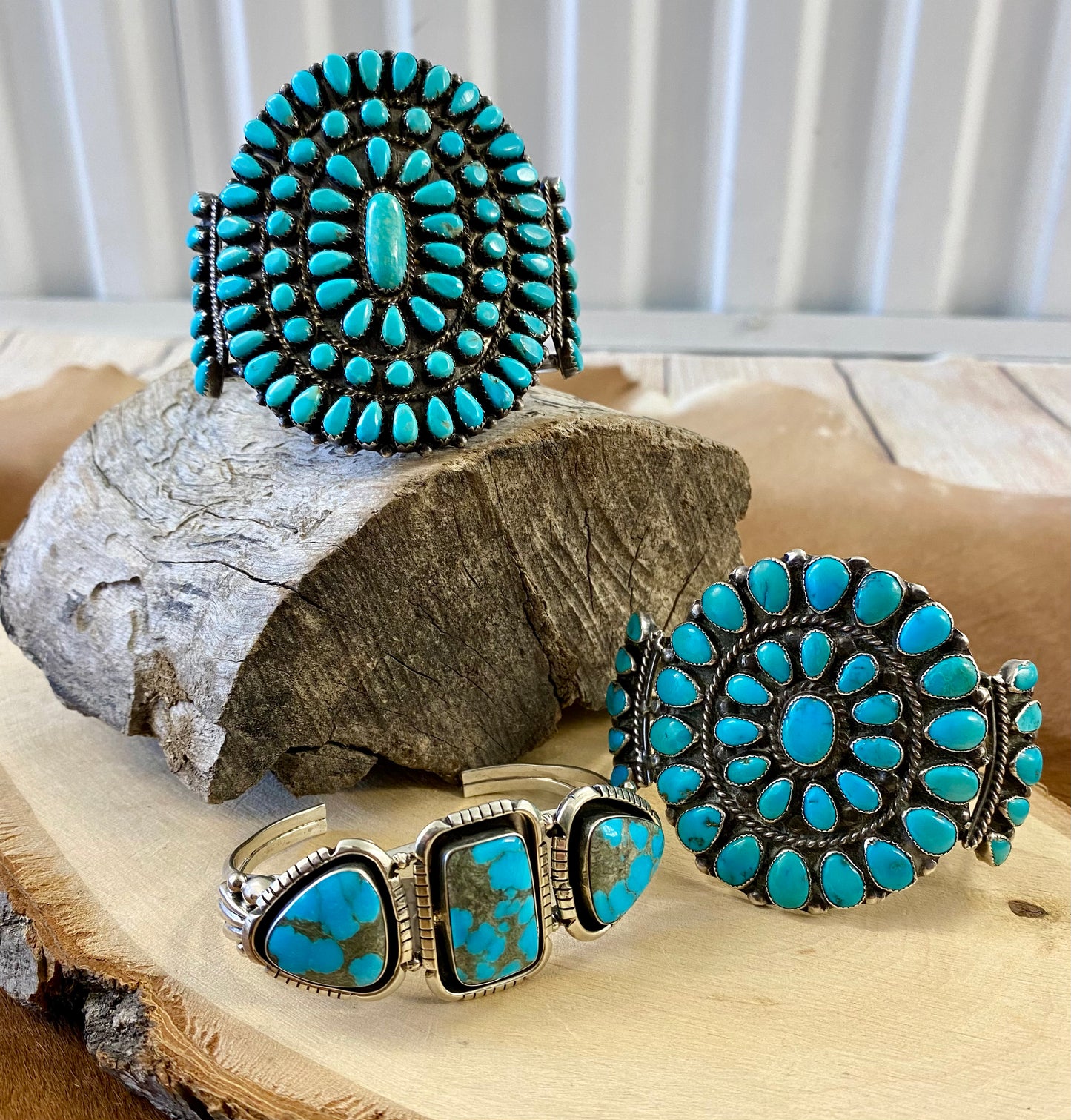 The Durango Turquoise Cluster Cuff