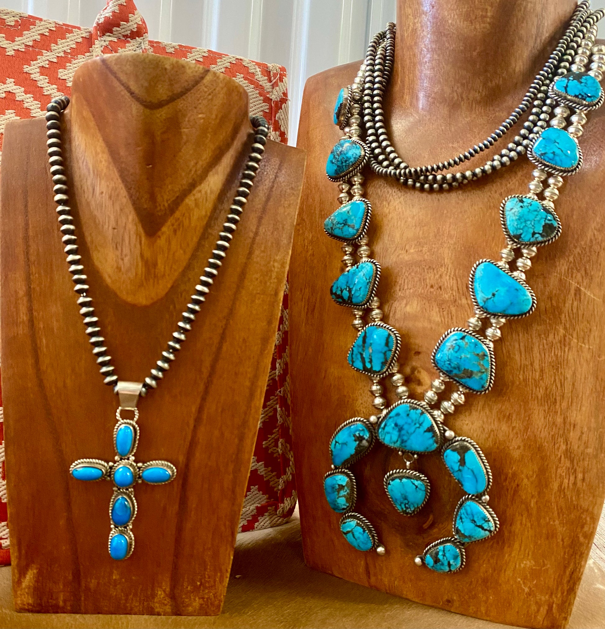 Kingman Turquoise Stones Cross Pendant – NY Texas Style Boutique