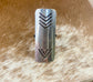 Long beautiful arrow design sterling silver statement ring. Stamped sterling and signed “K” by artist silversmith. Stunning size 8 unique piece. The perfect piece to wear on your index, middle, or ring finger!   Size: 1.75" Inch length   Signed: YES "K"