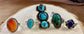 The Triple Stone Turquoise Ring (Size 8.5)