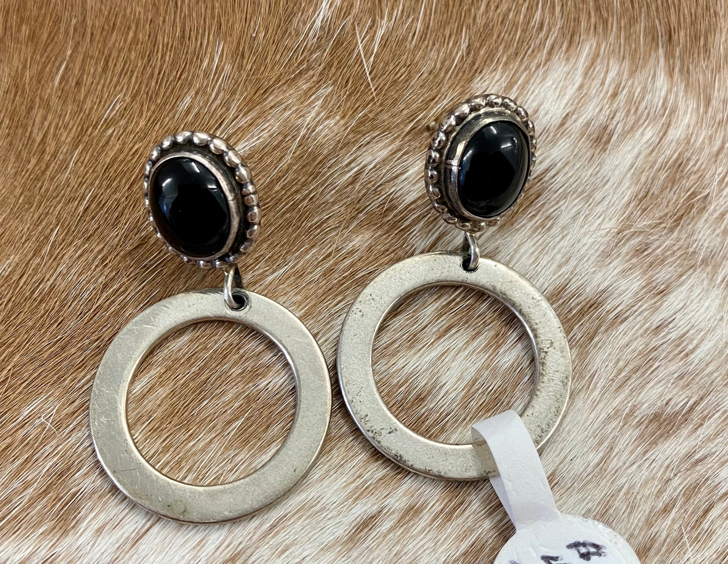 The Madison Hoop Onyx Earrings