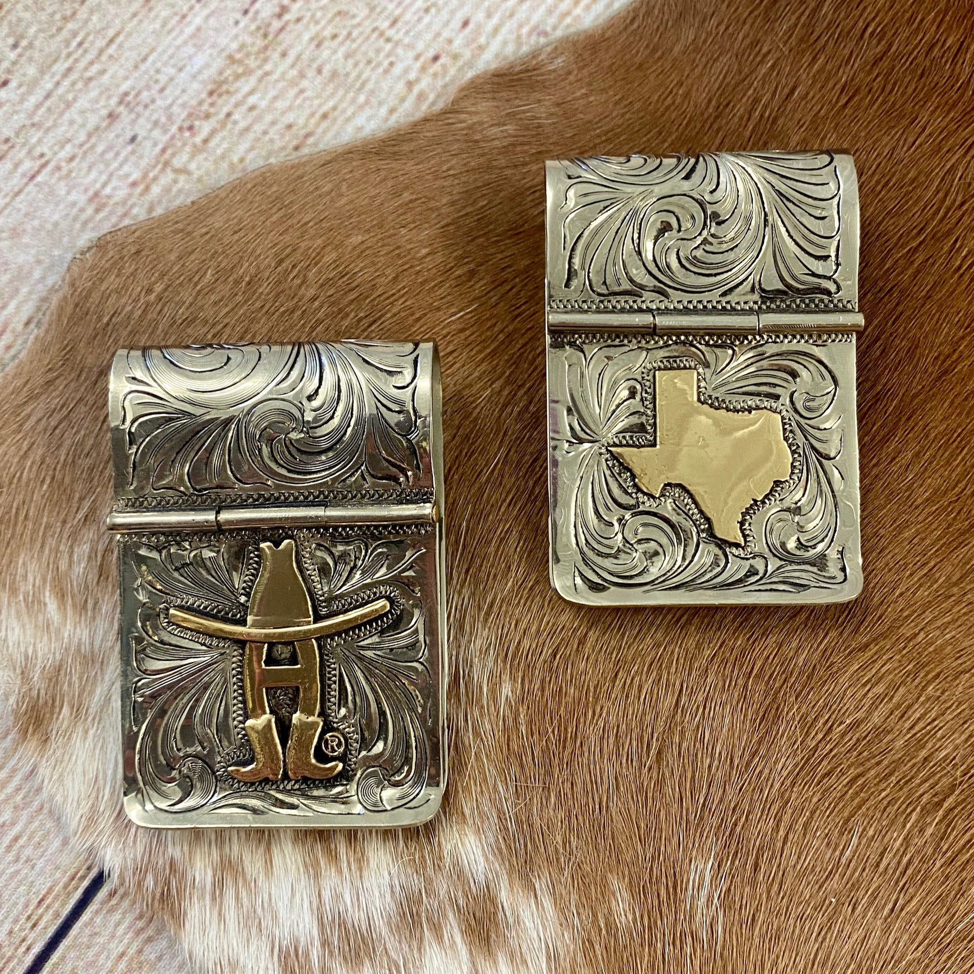The Texas Rodeo Large Money Clip - Ny Texas Style Boutique Texas Handmade Silver Plate Money Clip | Gifts For Him Cowboy Rancher