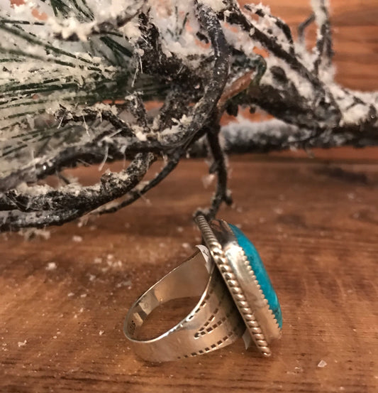 The Kay Turquoise Ring (Size 11) - Ny Texas Style Boutique 