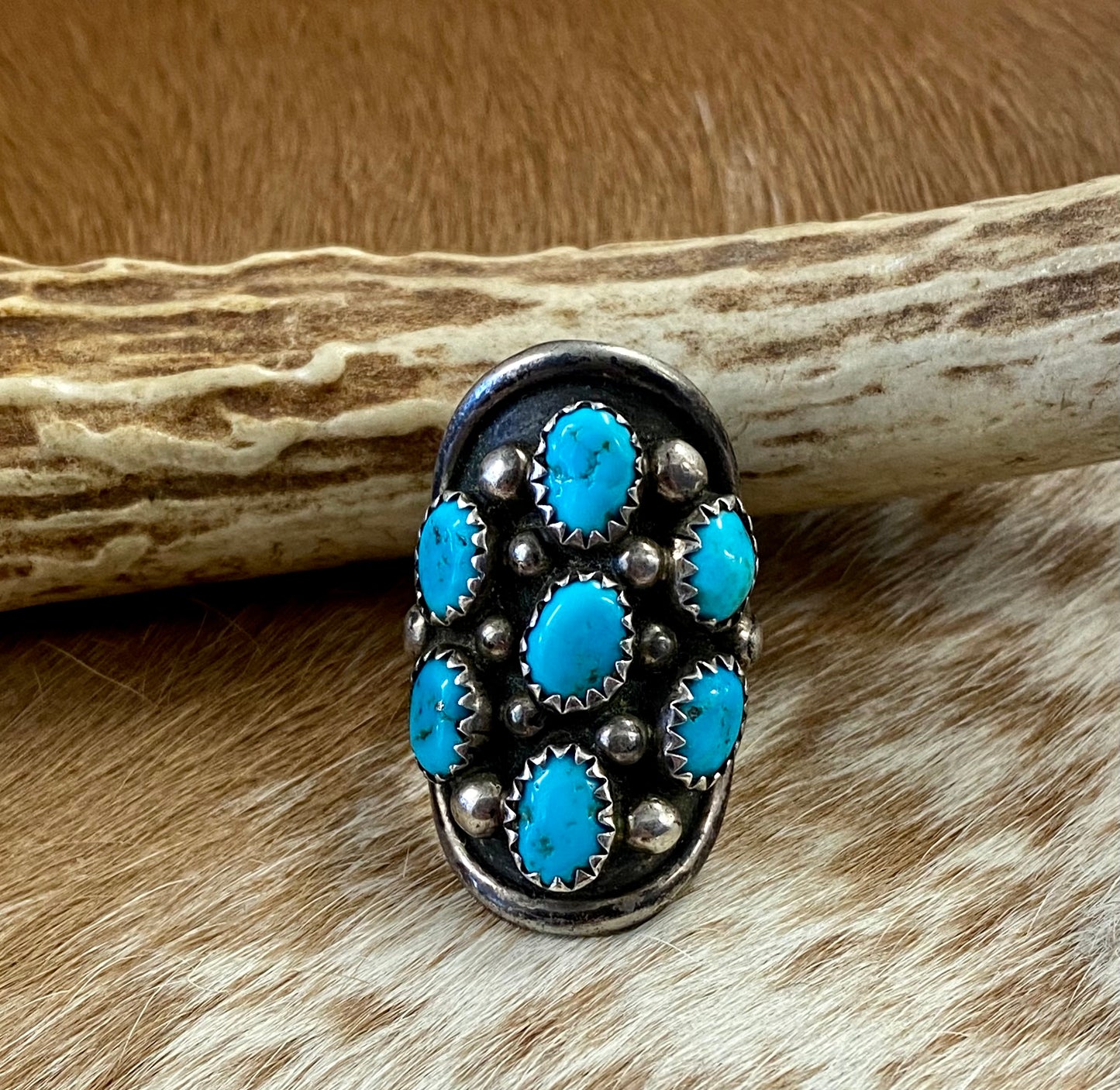 The Tiffany Turquoise Ring (Size 5.5) Signed EH