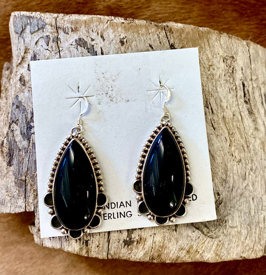 The Jasmine Black Onyx Earrings By Carol Wylie - NY Texas Style Boutique 