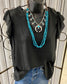The Melody Black V-Neck Blouse