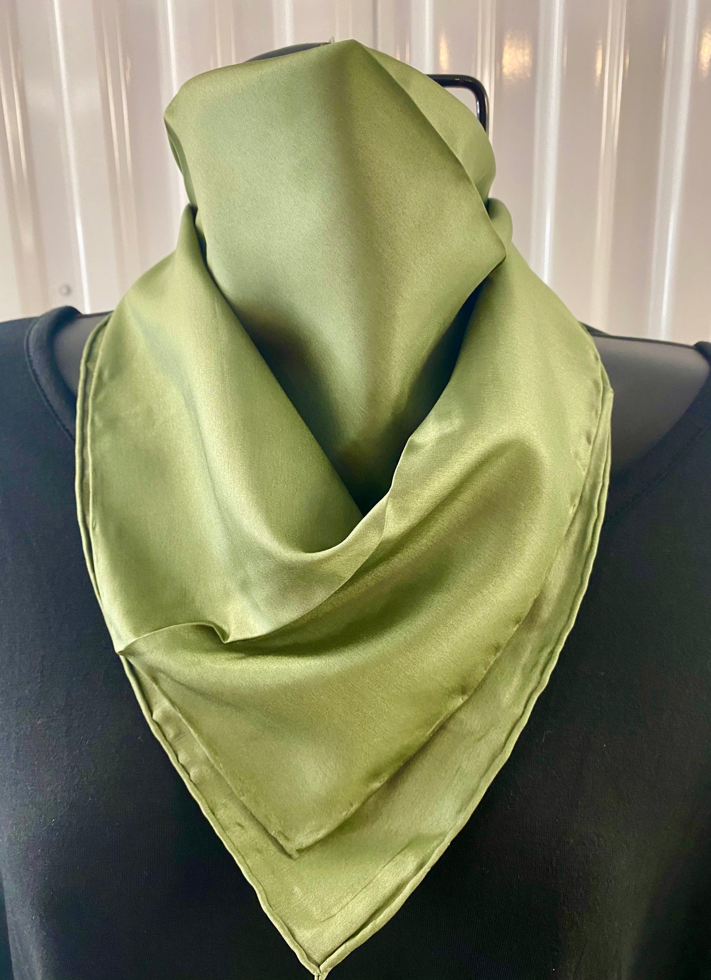 The Sage Green Silk 20” Inch Wild Rag