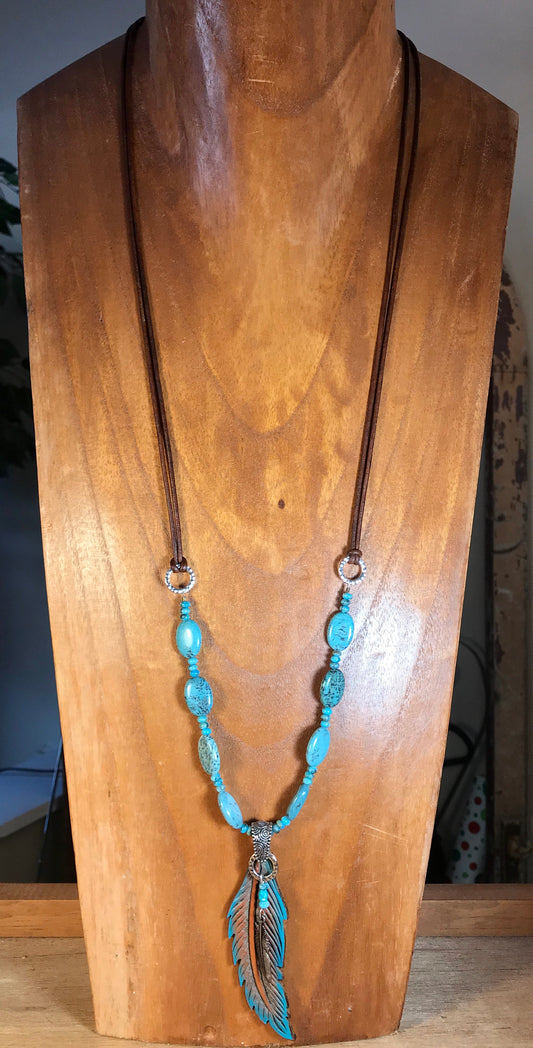 The Delta Dawn Feather Necklace - Ny Texas Style Boutique