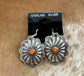 Spiny oyster concho style earrings