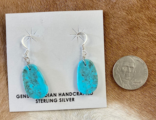 Kingman Turquoise Slab Earrings