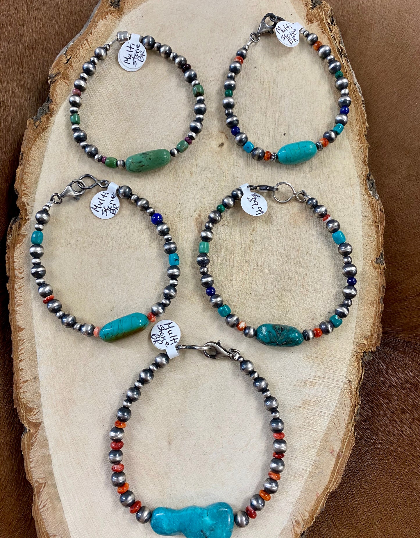The Mills Navajo Pearl & Turquoise Bracelet - Ny Texas Style Boutique 