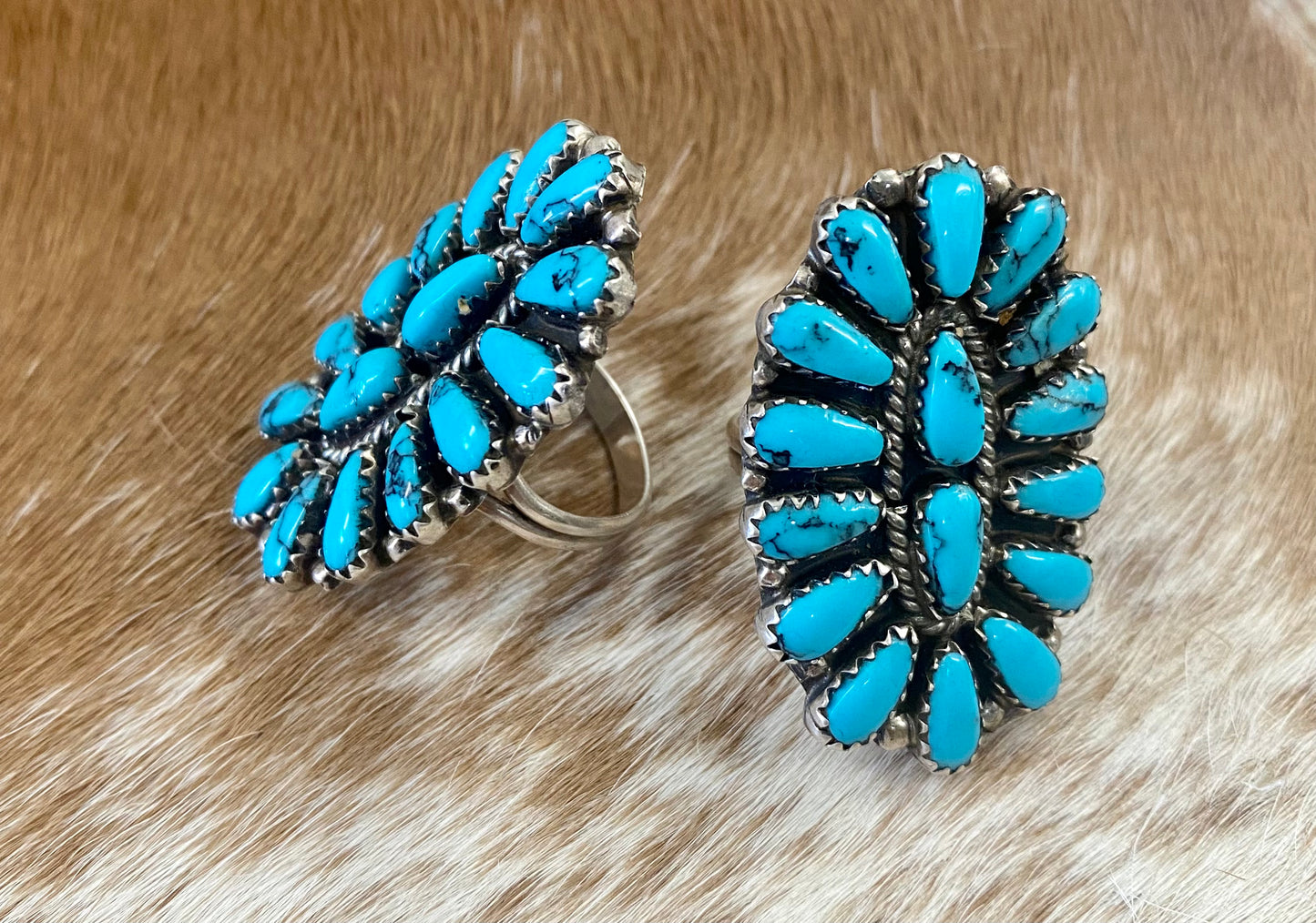 The Lockhart Turquoise Cluster Ring (Size 6 1/2)
