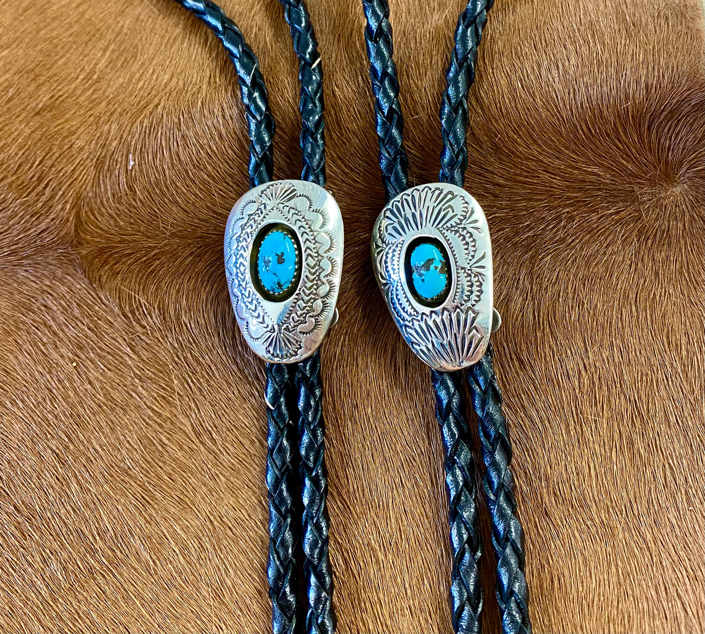 The Angelo Turquoise Bolo Tie | Western Native Made Bolo 