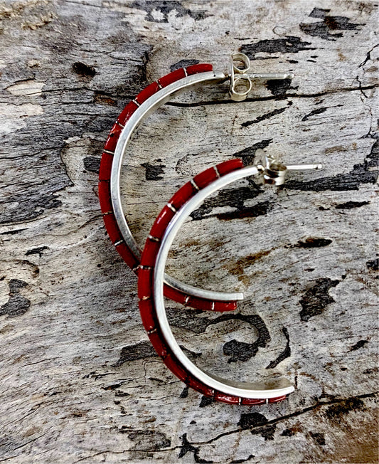 The Fireman Coral Earrings - Ny Texas Style Boutique