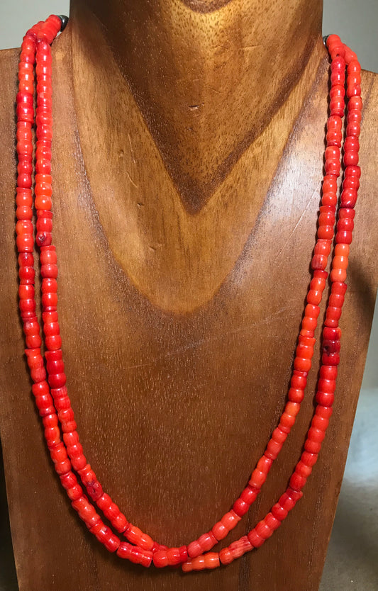 The Fireman Coral Beaded Necklace - Ny Texas Style Boutique