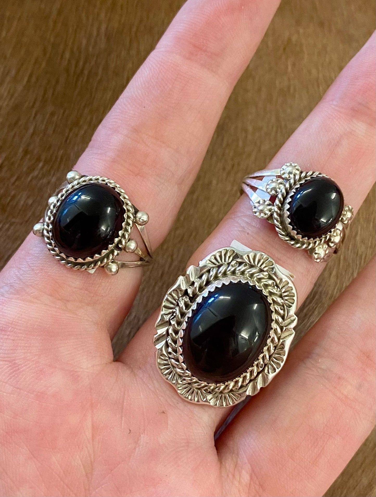 The Anna Marie Black Onyx Ring (Size 8.5)