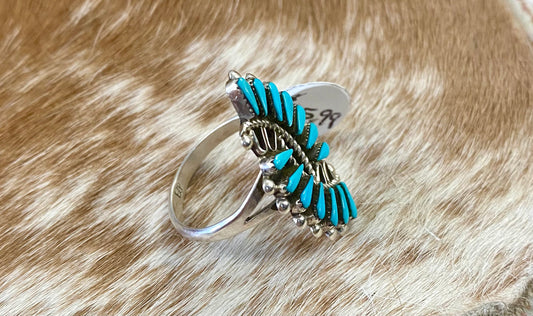 The Salado Turquoise Cluster Ring (Size 7.25)