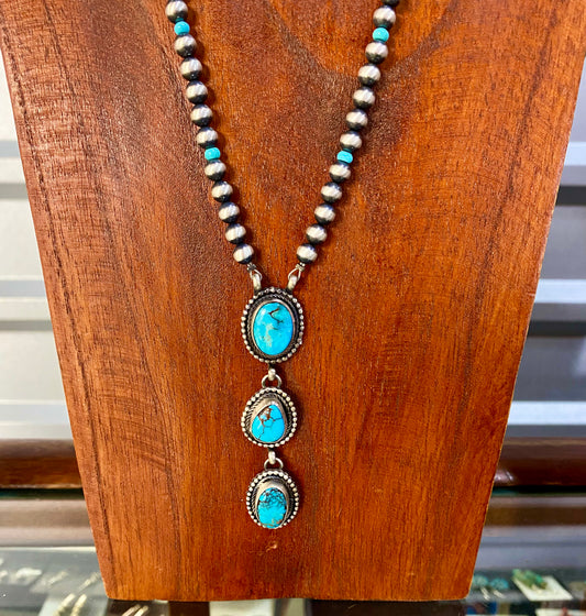 The Danya Turquoise Lariat Necklace